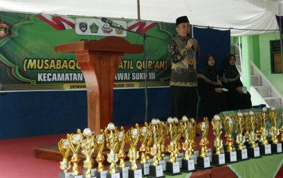 KETUA YAYASAN SUBULUSSALAM OKU TIMUR RESMI BUKA MTQ TINGKAT KECAMATAN SEMENDAWAI SUKU III
